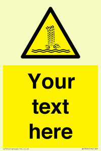 Custom warning artificial waterfall